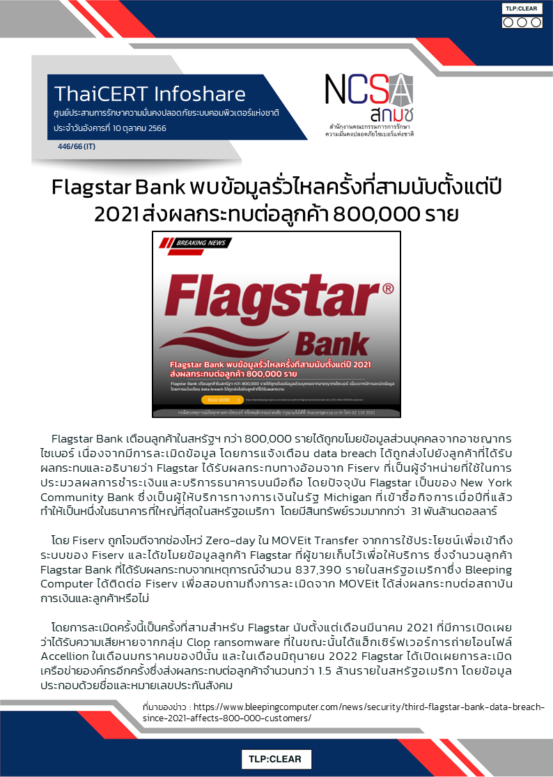 Flagstar Bank พบข้อมูลรั่วไหลครั้งที่สามนับตั้งแต.png