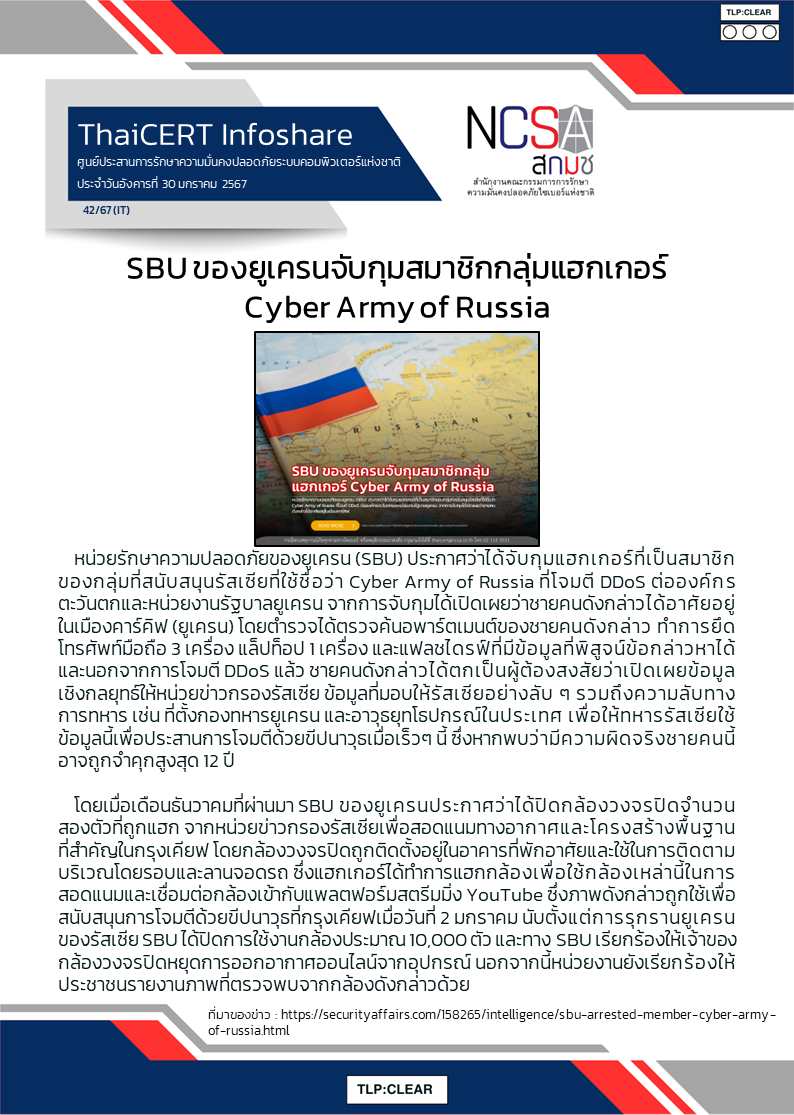 SBU ของยูเครนจับกุมสมาชิกกลุ่มแฮกเกอร์ Cyber Army o.png