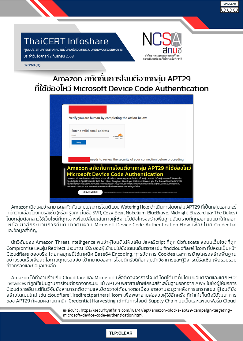 Amazon สกัดกั้นการโจมตีจากกลุ่ม APT29 ที่ใช้ช่องโ.png