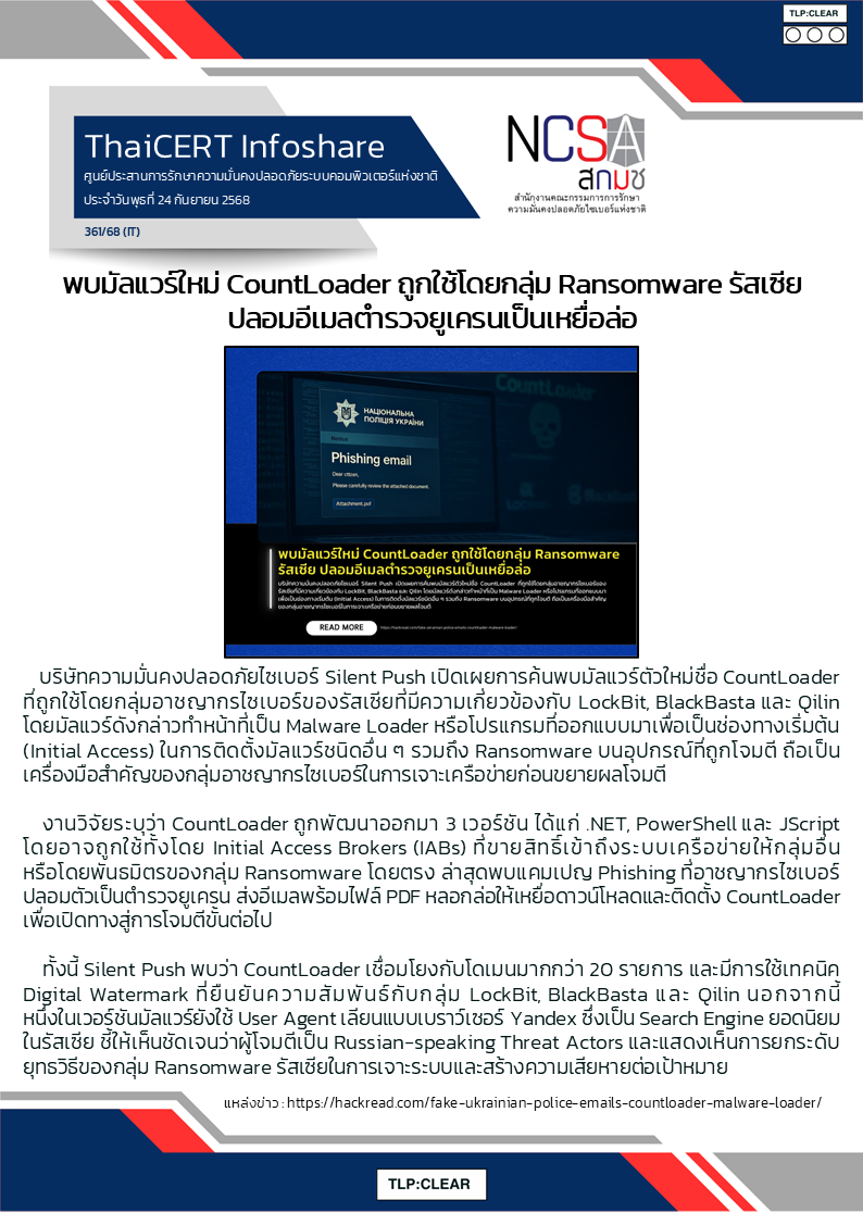 พบมัลแวร์ใหม่ CountLoader ถูกใช้โดยกลุ่ม Ransomware รัสเ_.png