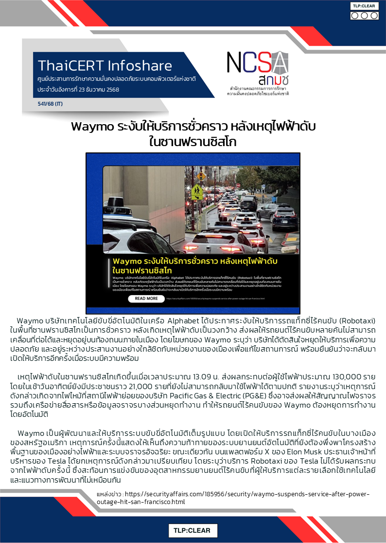 Waymo ระงับให้บริการชั่วคราว หลังเหตุไฟฟ้าดั.png