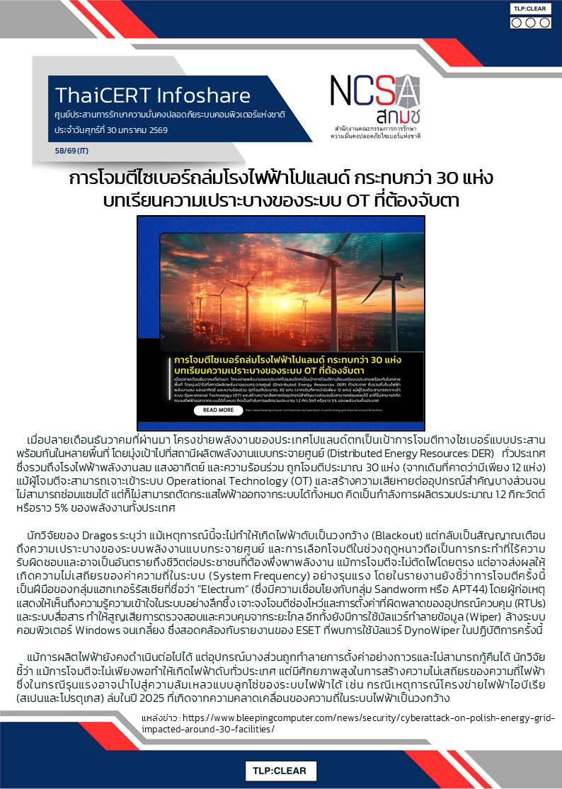 การโจมตีไซเบอร์ถล่มโรงไฟฟ้าโปแลนด์ กระทบ.png