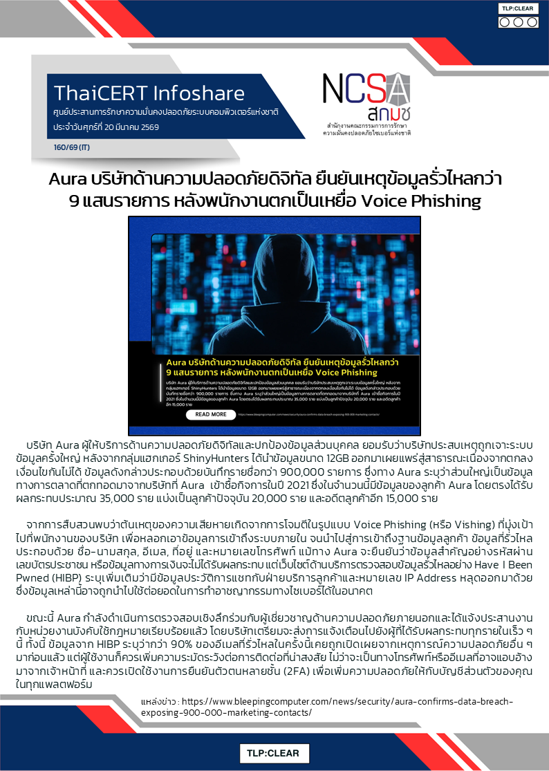 Aura บริษัทด้านความปลอดภัยดิจิทัล ยืนยันเหต.png