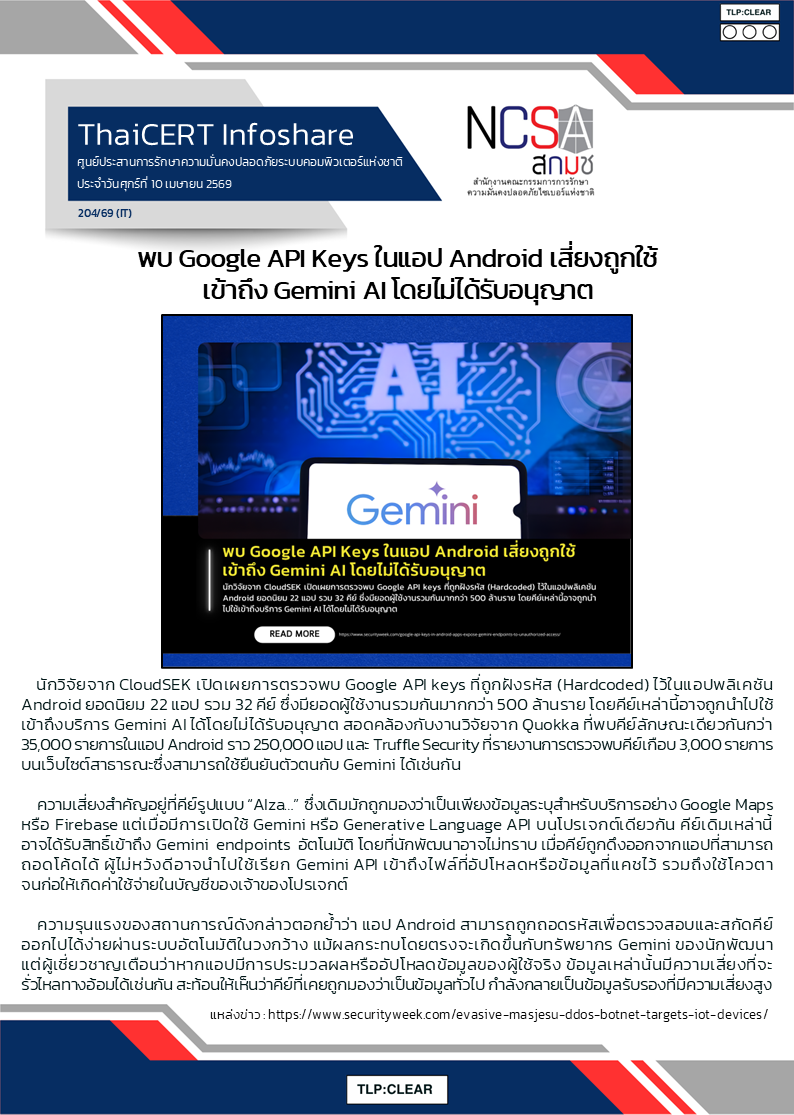 พบ Google API Keys ในแอป Android เสี่ยงถูกใช้เข้าถึง Gemini AI โ.png