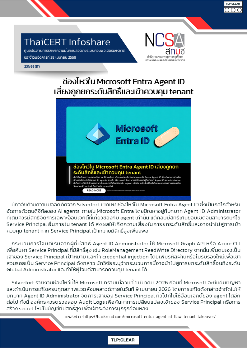 ช่องโหว่ใน Microsoft Entra Agent ID เสี่ยงถูกยกระดับสิทธิ.png