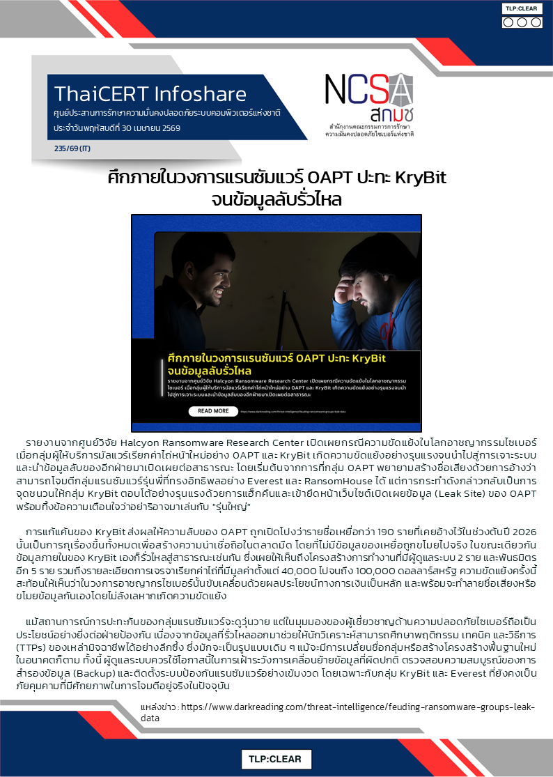 ศึกภายในวงการแรนซัมแวร์ 0APT ปะทะ KryBit จนข้อมูล.png