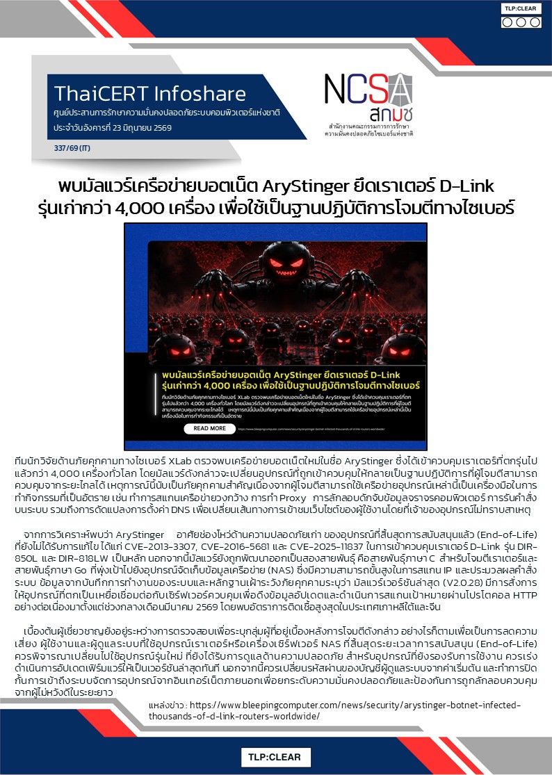 พบมัลแวร์เครือข่ายบอตเน็ต AryStinger ยึดเราเตอร.jpg