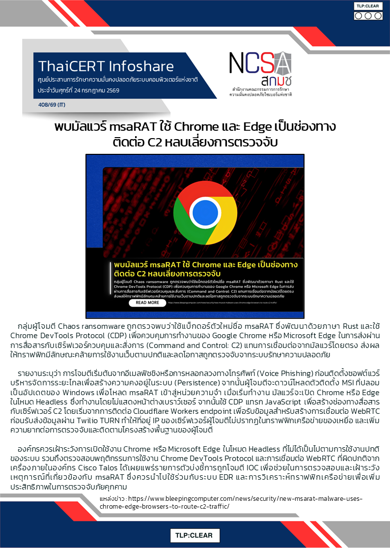 พบมัลแวร์ msaRAT ใช้ Chrome และ Edge เป็นช่องทางติดต่อ .png