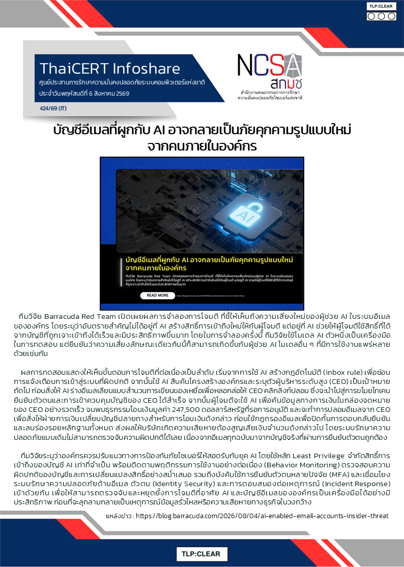 บัญชีอีเมลที่ผูกกับ AI อาจกลายเป็นภัยคุกคา.png