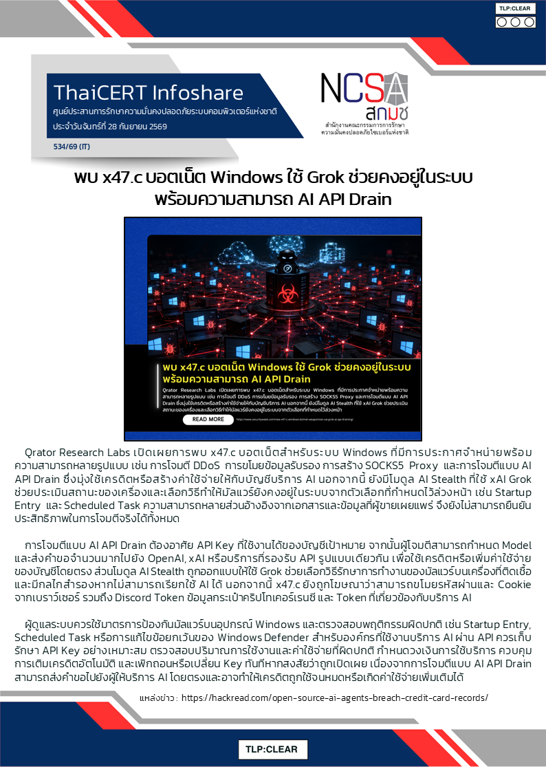 พบ x47.c บอตเน็ต Windows ใช้ Grok ช่วยคงอยู่ในระบบ พร้อ.png