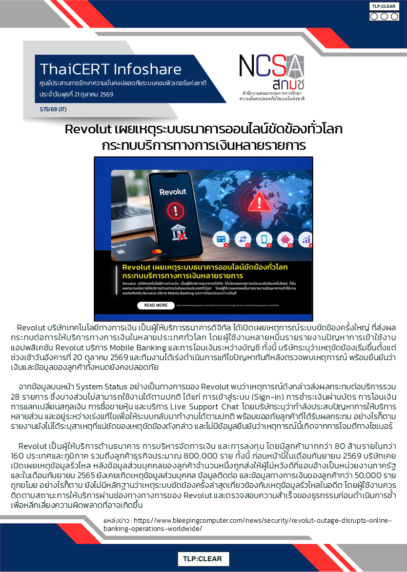 Revolut เผยเหตุระบบธนาคารออนไลน์ขัดข้องทั่วโล.png